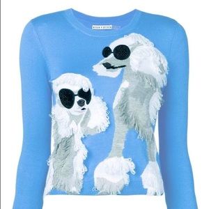 Alice + Olivia Connie Poodle Intarsia Sweater M